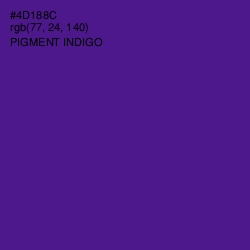 #4D188C - Pigment Indigo Color Image