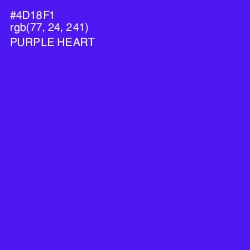 #4D18F1 - Purple Heart Color Image