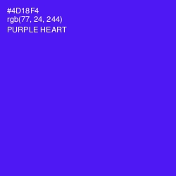 #4D18F4 - Purple Heart Color Image