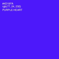#4D18FA - Purple Heart Color Image