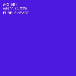 #4D19E1 - Purple Heart Color Image