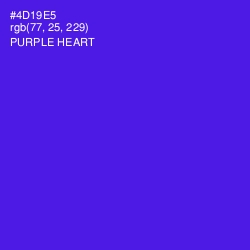 #4D19E5 - Purple Heart Color Image