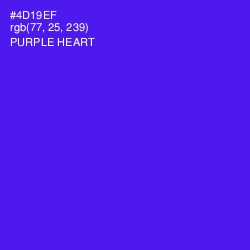 #4D19EF - Purple Heart Color Image