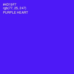 #4D19F7 - Purple Heart Color Image