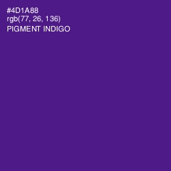 #4D1A88 - Pigment Indigo Color Image