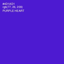 #4D1AD1 - Purple Heart Color Image
