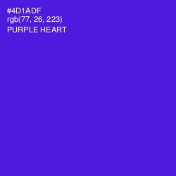 #4D1ADF - Purple Heart Color Image