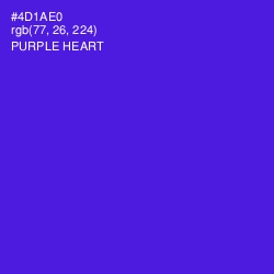 #4D1AE0 - Purple Heart Color Image