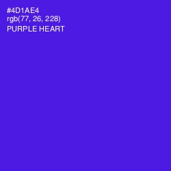 #4D1AE4 - Purple Heart Color Image