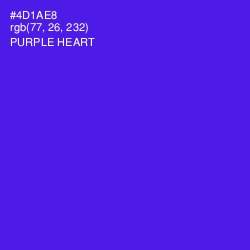 #4D1AE8 - Purple Heart Color Image