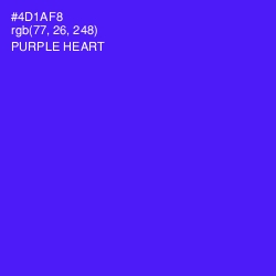 #4D1AF8 - Purple Heart Color Image