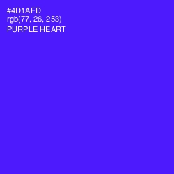 #4D1AFD - Purple Heart Color Image