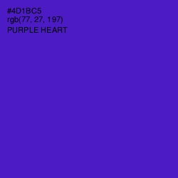#4D1BC5 - Purple Heart Color Image