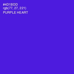#4D1BDD - Purple Heart Color Image