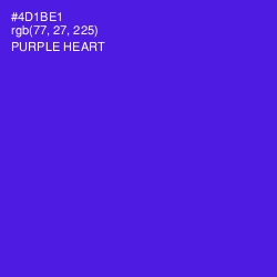 #4D1BE1 - Purple Heart Color Image