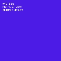 #4D1BE6 - Purple Heart Color Image