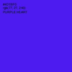 #4D1BF0 - Purple Heart Color Image