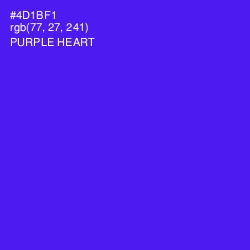 #4D1BF1 - Purple Heart Color Image