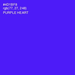 #4D1BF8 - Purple Heart Color Image