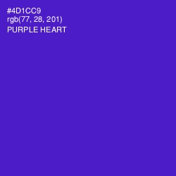 #4D1CC9 - Purple Heart Color Image