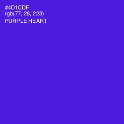 #4D1CDF - Purple Heart Color Image