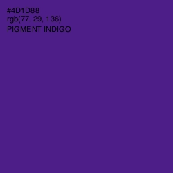 #4D1D88 - Pigment Indigo Color Image