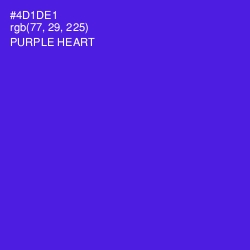 #4D1DE1 - Purple Heart Color Image