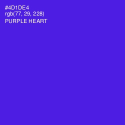 #4D1DE4 - Purple Heart Color Image
