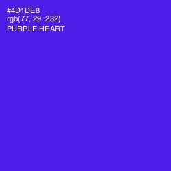 #4D1DE8 - Purple Heart Color Image