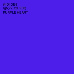 #4D1DE9 - Purple Heart Color Image