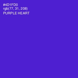 #4D1FD0 - Purple Heart Color Image