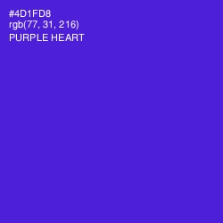 #4D1FD8 - Purple Heart Color Image