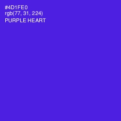 #4D1FE0 - Purple Heart Color Image