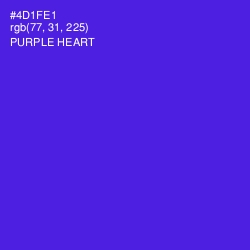 #4D1FE1 - Purple Heart Color Image