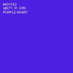 #4D1FE2 - Purple Heart Color Image