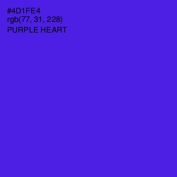 #4D1FE4 - Purple Heart Color Image