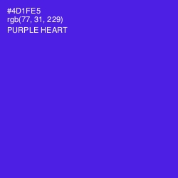 #4D1FE5 - Purple Heart Color Image