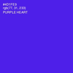 #4D1FE9 - Purple Heart Color Image