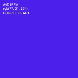 #4D1FEA - Purple Heart Color Image