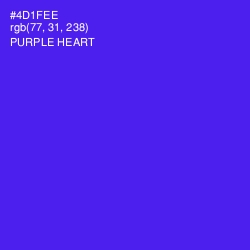 #4D1FEE - Purple Heart Color Image