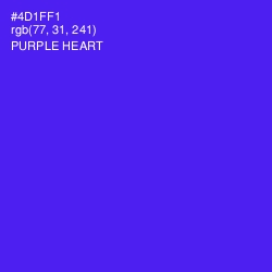 #4D1FF1 - Purple Heart Color Image