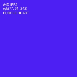 #4D1FF2 - Purple Heart Color Image