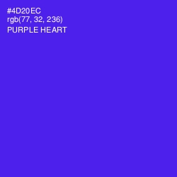 #4D20EC - Purple Heart Color Image