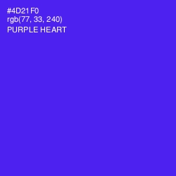 #4D21F0 - Purple Heart Color Image