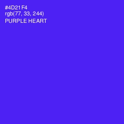 #4D21F4 - Purple Heart Color Image