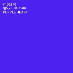 #4D22F0 - Purple Heart Color Image
