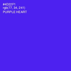 #4D22F1 - Purple Heart Color Image