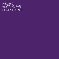 #4D246C - Honey Flower Color Image