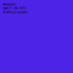 #4D24E7 - Purple Heart Color Image