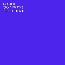 #4D24EB - Purple Heart Color Image